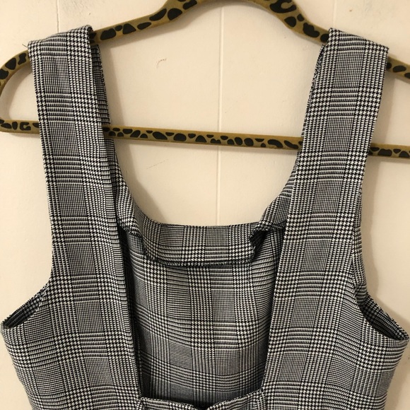 VTG Ellen Ashley houndstooth apron tie-back dress (4) - Picture 8 of 10